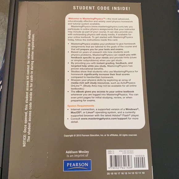 NWT❗️Mastering Physics student access kit & ebook - Picture 2 of 6